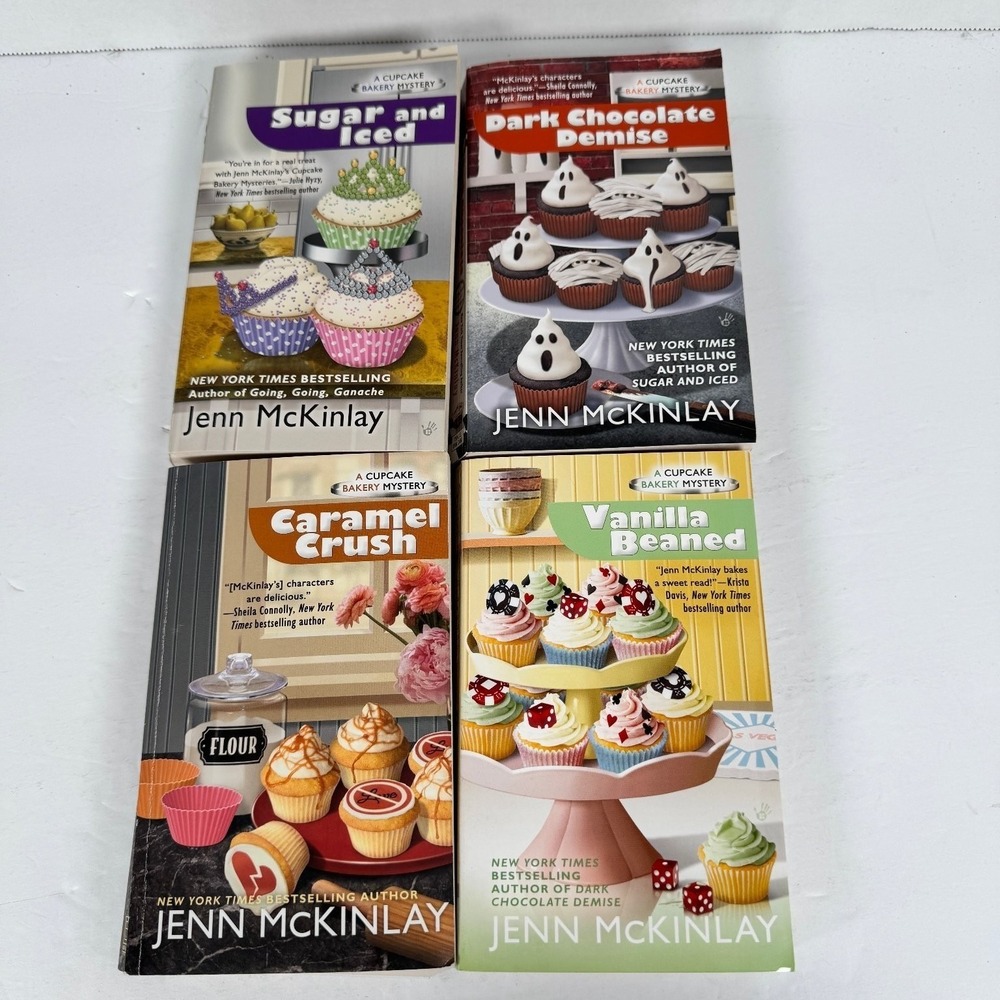 Jenn McKinlay Cupcake Bakery Mystery Series Books 1-4 Lot Cozy Fiction Paperback